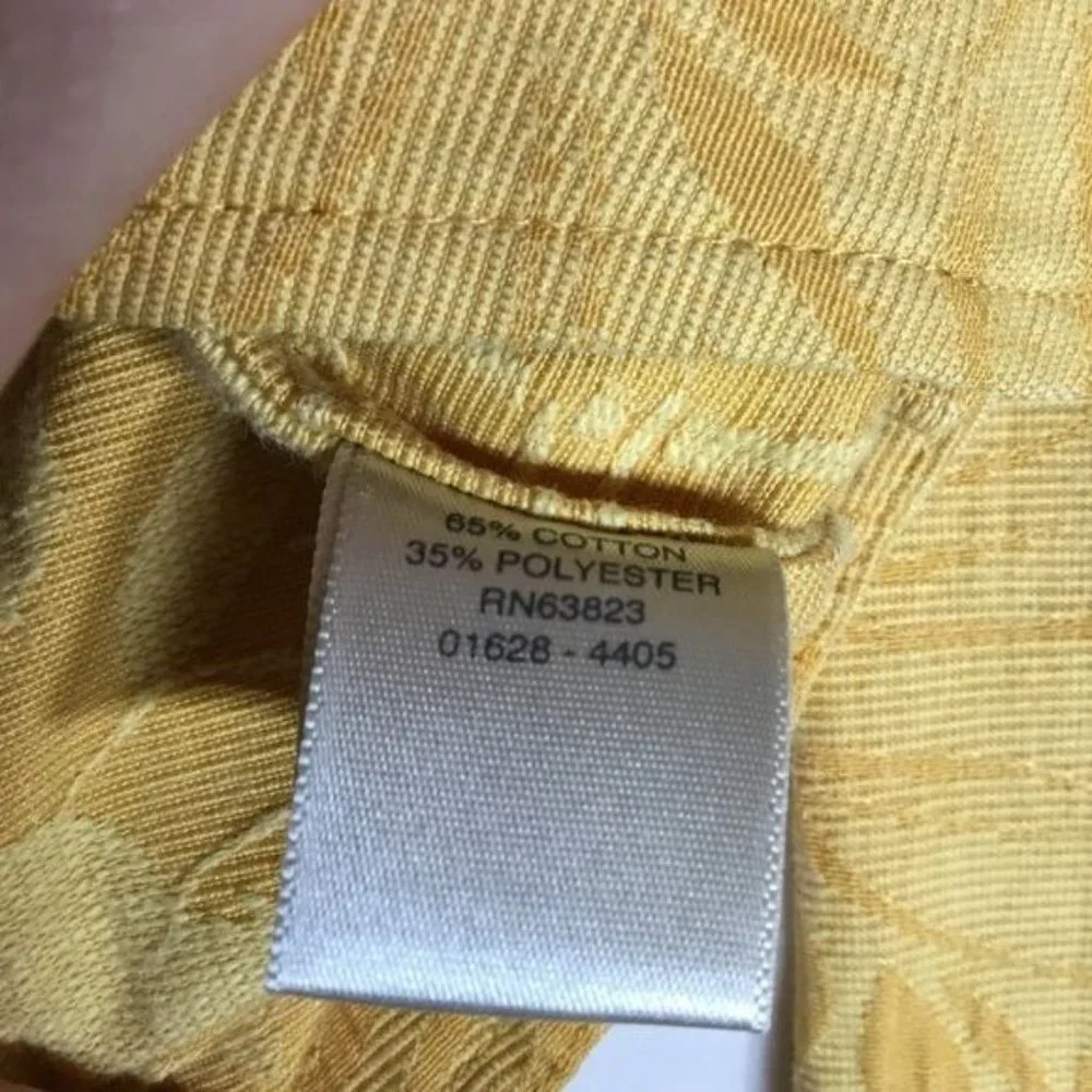 YELLOW TAPESTRY LONG SLEEVES MILITARY JACKET SMALL - Picture 10 of 15